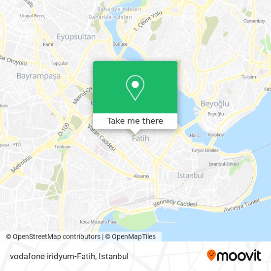 vodafone iridyum-Fatih map