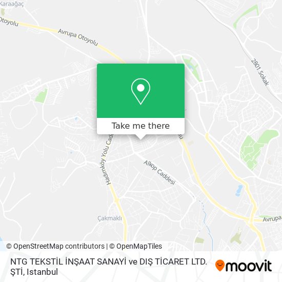NTG TEKSTİL İNŞAAT SANAYİ ve DIŞ TİCARET LTD. ŞTİ map