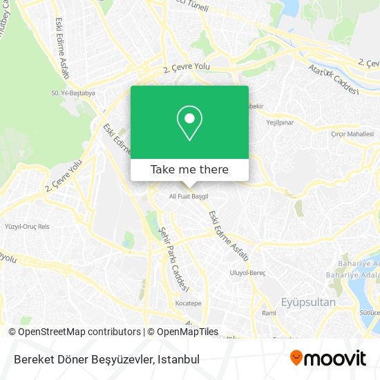 Bereket Döner Beşyüzevler map