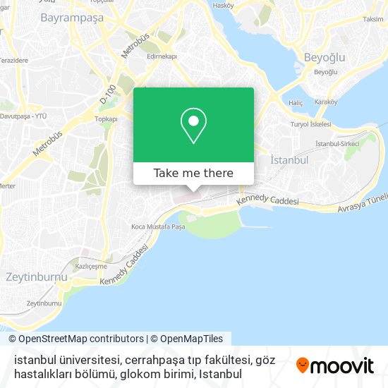 istanbul üniversitesi, cerrahpaşa tıp fakültesi, göz hastalıkları bölümü, glokom birimi map
