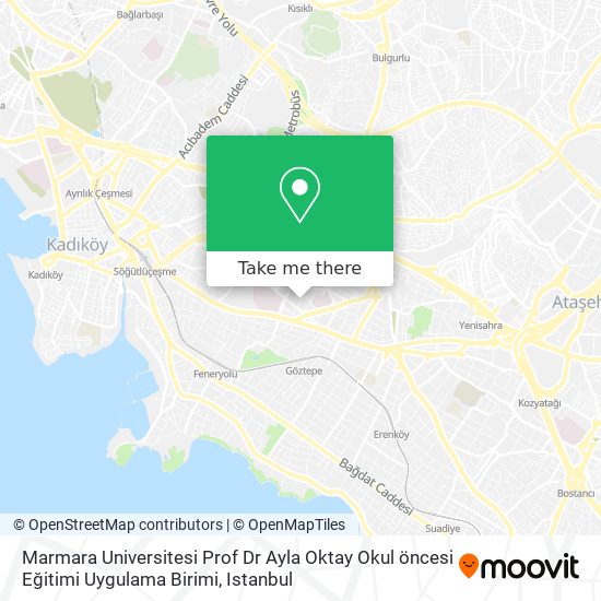 Marmara Universitesi Prof Dr Ayla Oktay Okul öncesi Eğitimi Uygulama Birimi map