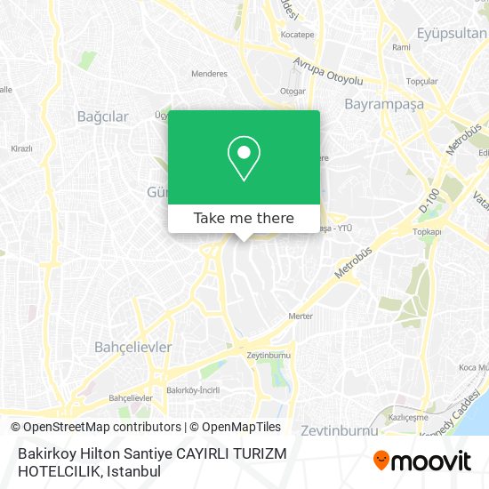 Bakirkoy Hilton Santiye CAYIRLI TURIZM HOTELCILIK map