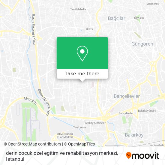derin cocuk ozel egitim ve rehabilitasyon merkezi map