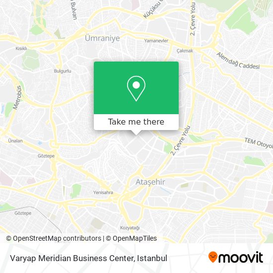 how to get to varyap meridian business center in atasehir by bus cable car metro or train