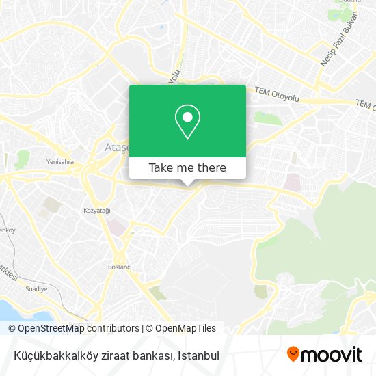 Küçükbakkalköy ziraat bankası map