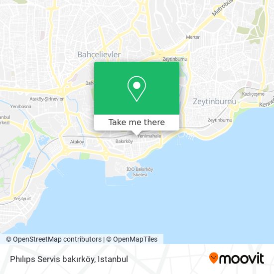 Phılıps Servis bakırköy map