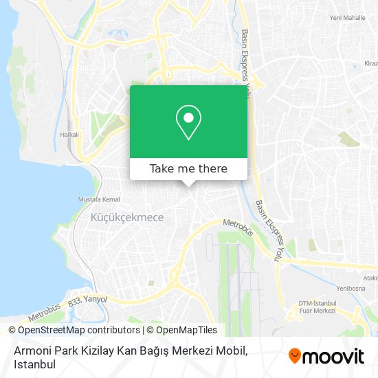 Armoni Park Kizilay Kan Bağış Merkezi Mobil map