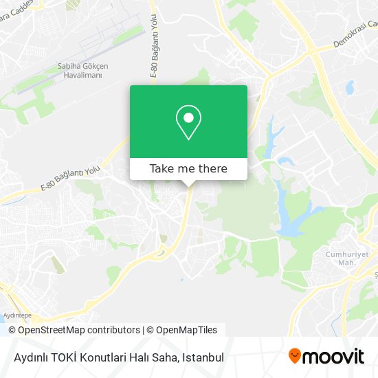 Aydınlı TOKİ Konutlari Halı Saha map