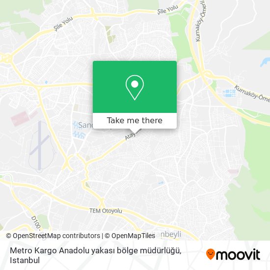 Metro Kargo Anadolu yakası bölge müdürlüğü map