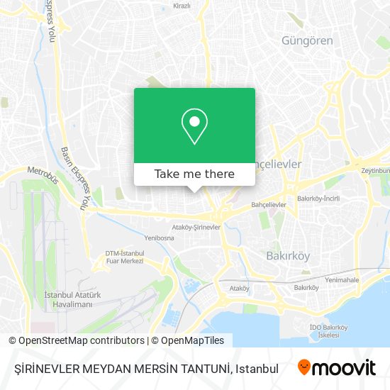 ŞİRİNEVLER MEYDAN MERSİN TANTUNİ map