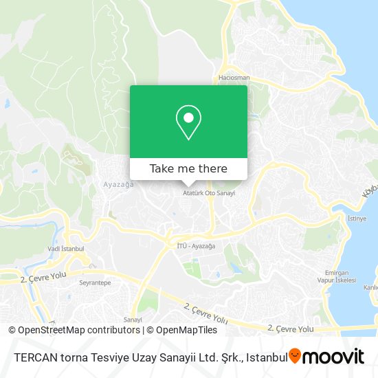 TERCAN torna Tesviye Uzay Sanayii Ltd. Şrk. map