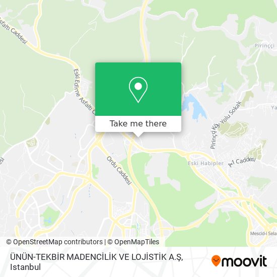 ÜNÜN-TEKBİR MADENCİLİK VE LOJİSTİK A.Ş map