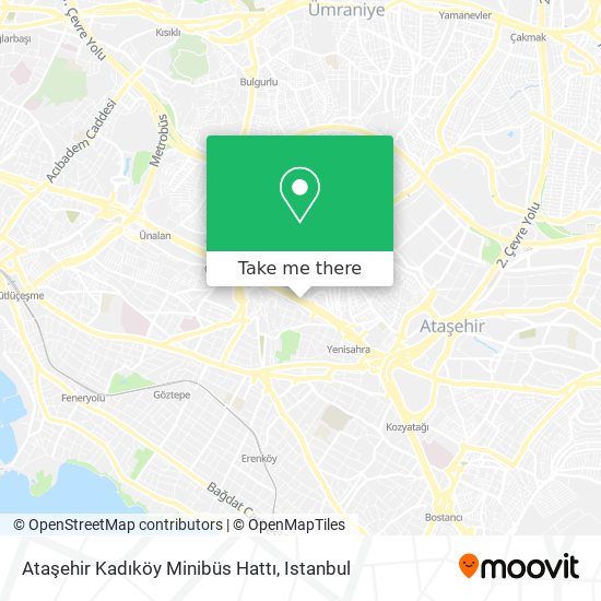 Ataşehir Kadıköy Minibüs Hattı map