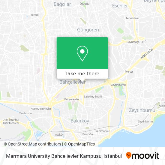 Marmara University Bahcelievler Kampusu map