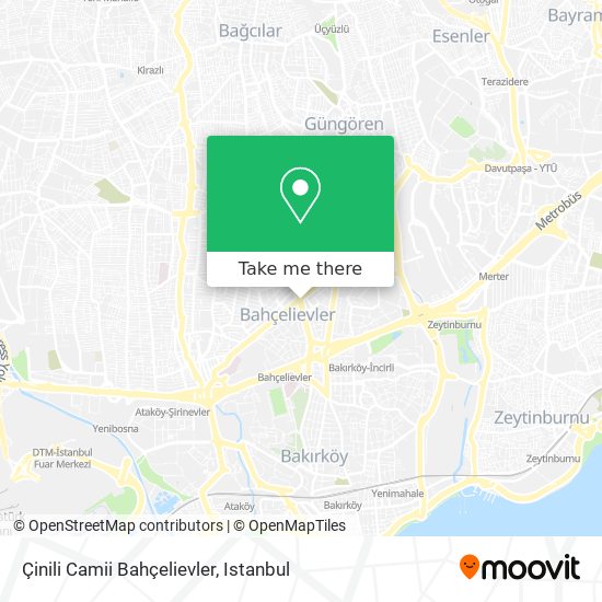 Çinili Camii Bahçelievler map