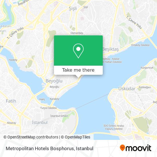 Metropolitan Hotels Bosphorus map