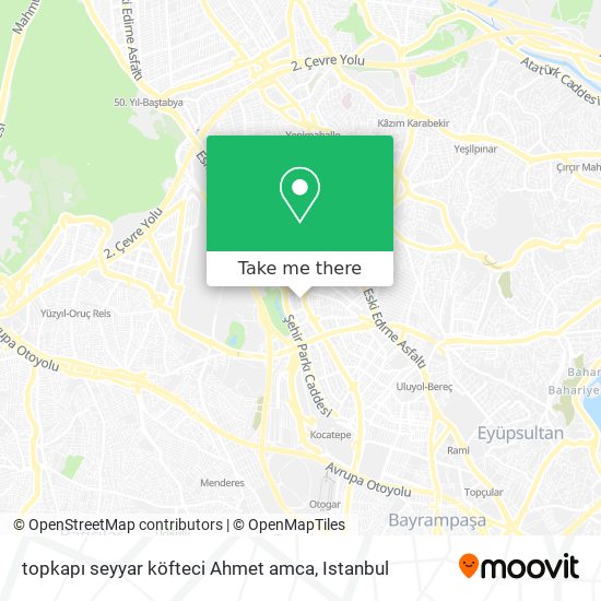 topkapı seyyar köfteci Ahmet amca map