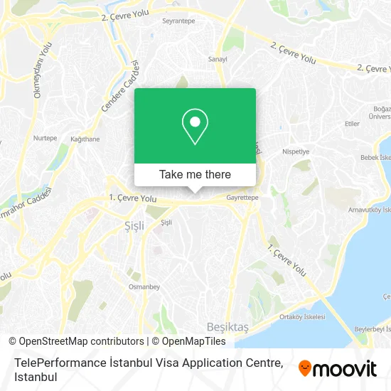 TelePerformance İstanbul Visa Application Centre map