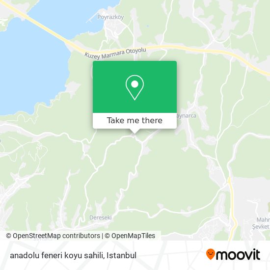 anadolu feneri koyu sahili map