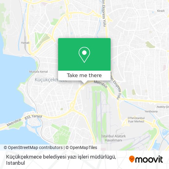 Küçükçekmece belediyesi yazı işleri müdürlügü map