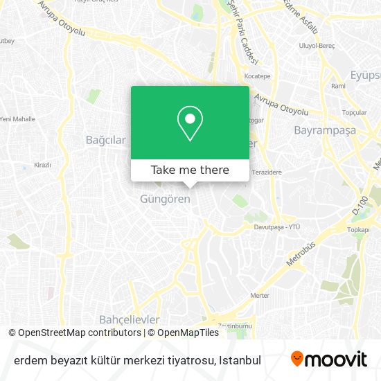 erdem beyazıt kültür merkezi tiyatrosu map