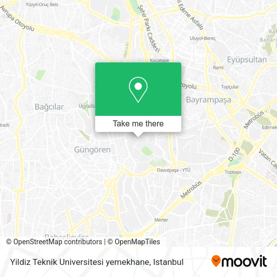 Yildiz Teknik Universitesi yemekhane map