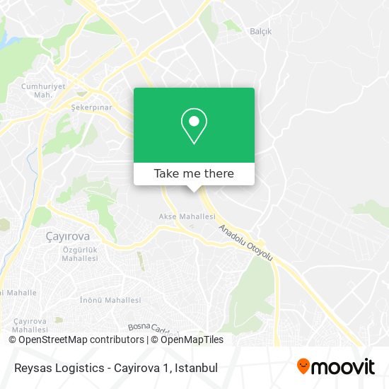 Reysas Logistics - Cayirova 1 map