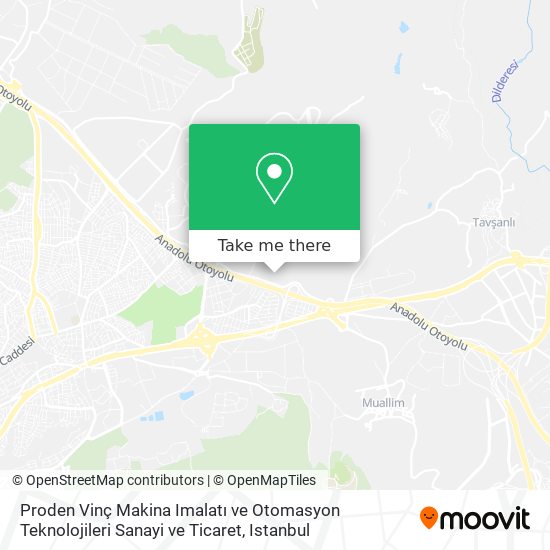 Proden Vinç Makina Imalatı ve Otomasyon Teknolojileri Sanayi ve Ticaret map
