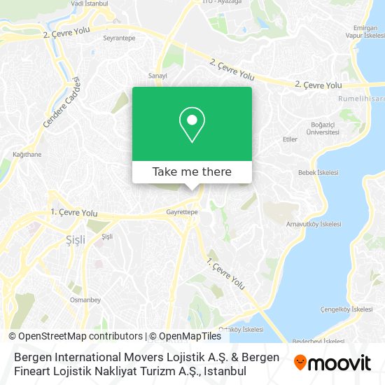 Bergen International  Movers Lojistik A.Ş. & Bergen Fineart Lojistik Nakliyat Turizm A.Ş. map