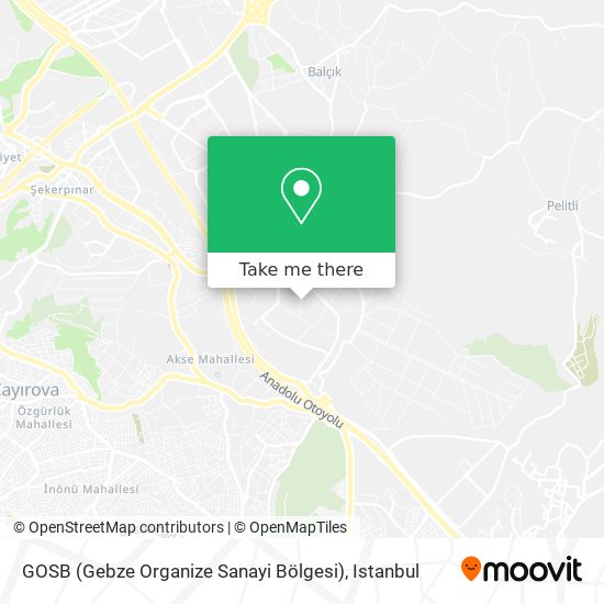 GOSB (Gebze Organize Sanayi Bölgesi) map