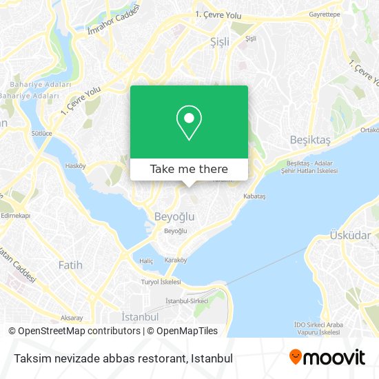 Taksim nevizade abbas restorant map