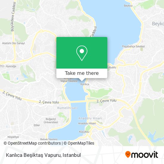 Kanlıca Beşiktaş Vapuru map
