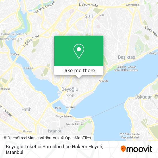 Beyoğlu Tüketici Sorunları İlçe Hakem Heyeti map