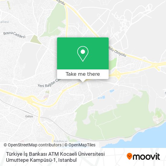 Türkiye İş Bankası ATM Kocaeli Üniversitesi Umuttepe Kampüsü-1 map
