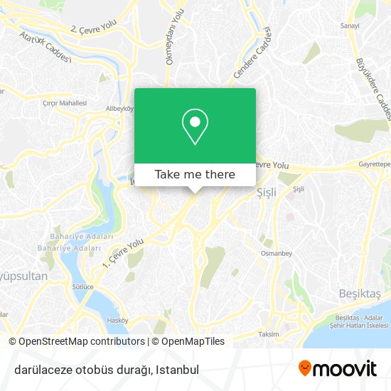 darülaceze otobüs durağı map