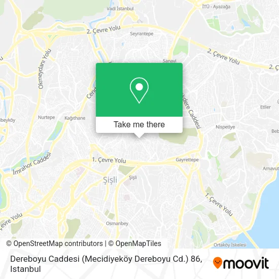 Dereboyu Caddesi (Mecidiyeköy Dereboyu Cd.) 86 map