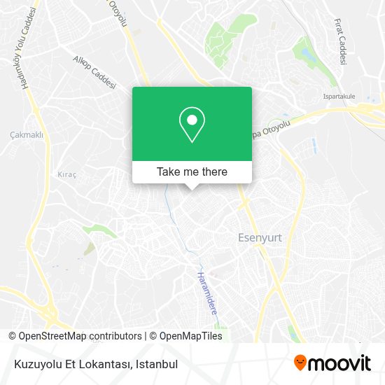 how to get to kuzuyolu et lokantasi in esenyurt by bus cable car or train