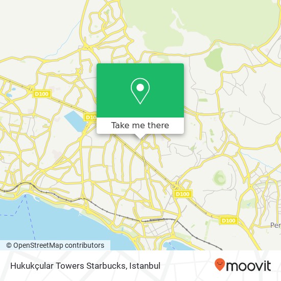 Hukukçular Towers Starbucks map