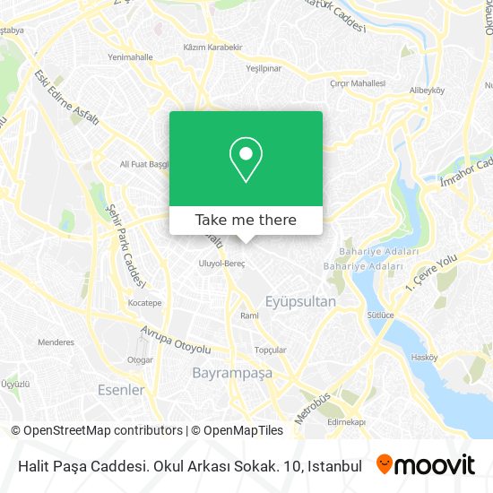 Halit Paşa Caddesi. Okul Arkası Sokak. 10 map