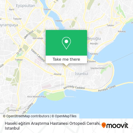 Haseki eğitim Araştırma Hastanesi Ortopedi Cerrahi map