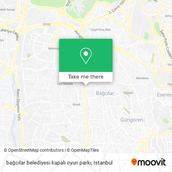 bağcılar belediyesi kapalı oyun parkı map