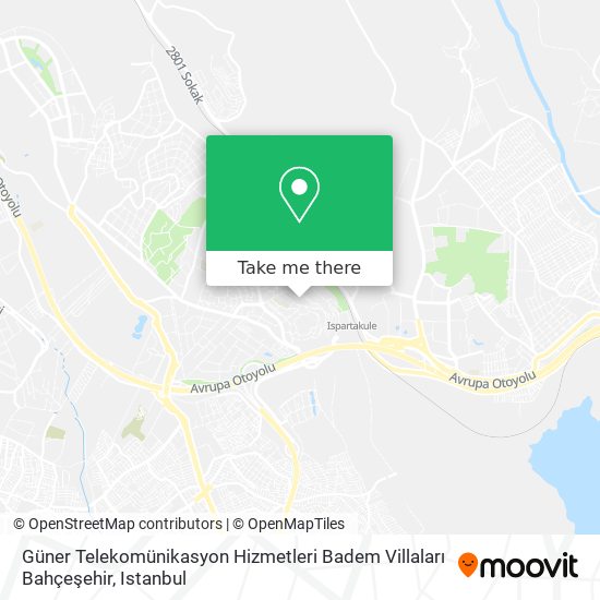 Güner Telekomünikasyon Hizmetleri Badem Villaları Bahçeşehir map