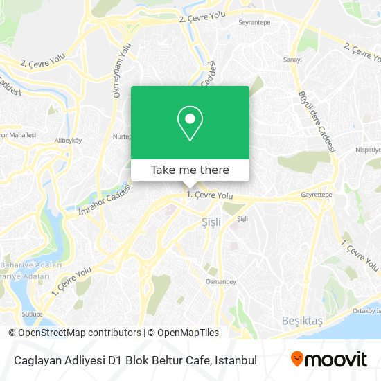 Caglayan Adliyesi D1 Blok Beltur Cafe map