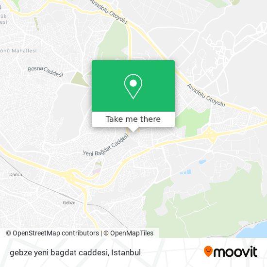 gebze yeni bagdat caddesi map