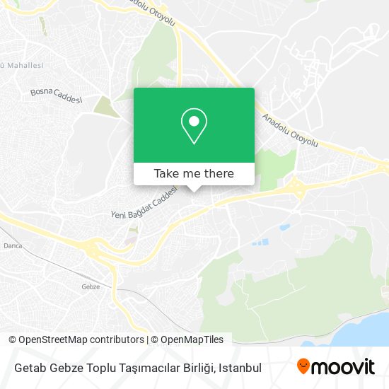 Getab Gebze Toplu Taşımacılar Birliği map