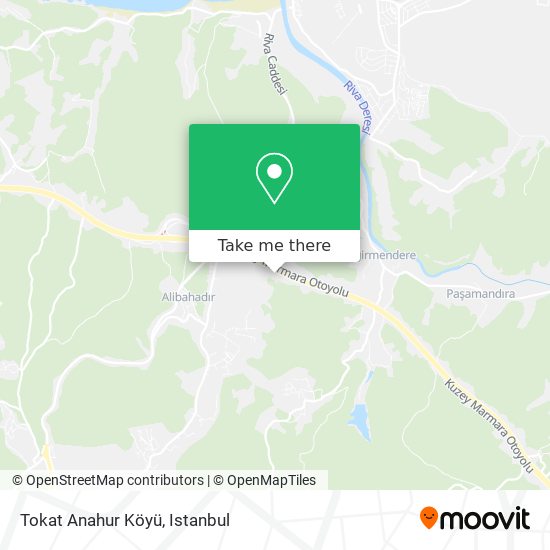 Tokat Anahur Köyü map