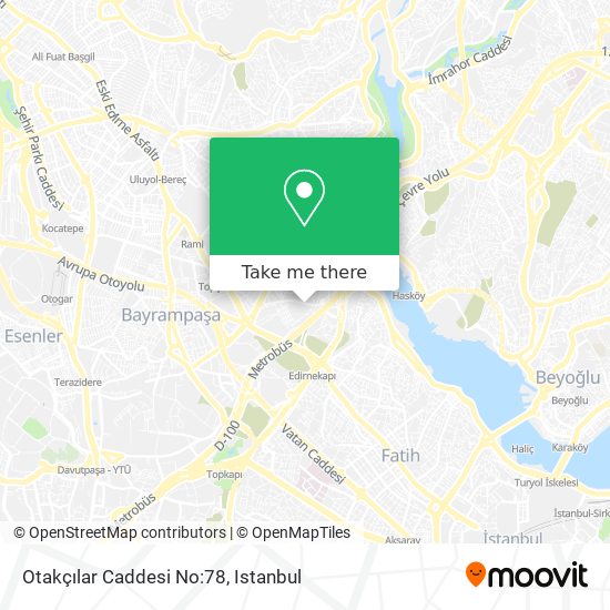 Otakçılar Caddesi No:78 map