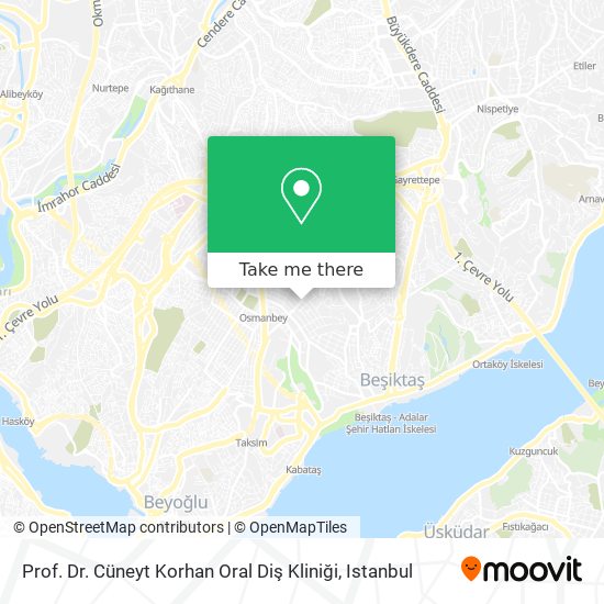 Prof. Dr. Cüneyt Korhan Oral Diş Kliniği map