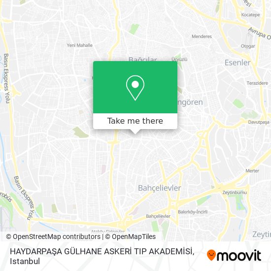 HAYDARPAŞA GÜLHANE ASKERİ TIP AKADEMİSİ map