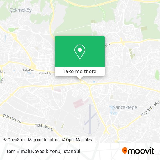 Tem Elmalı Kavacık Yönü map